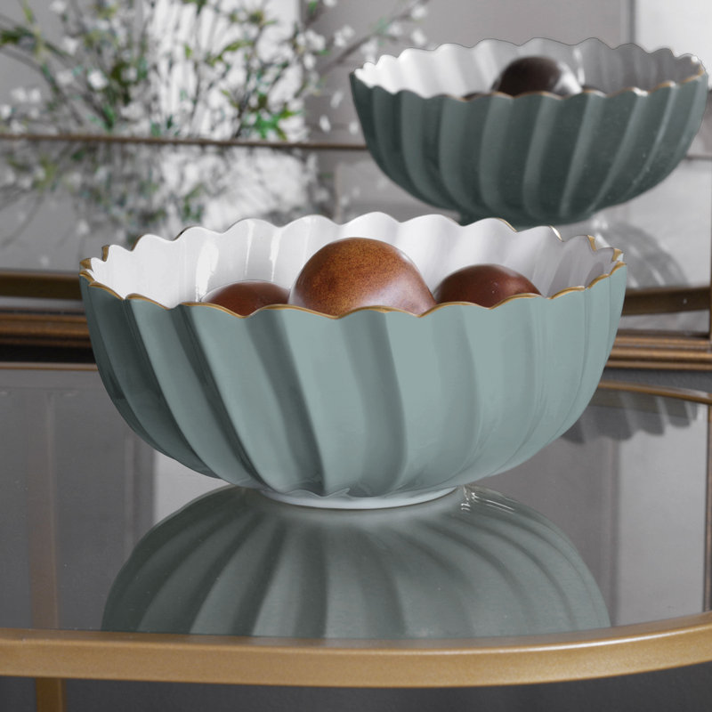 Encanto Serving Bowl, Cream/White, 10.25"