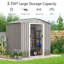 6ft. Wx 4ft. D Metal Garden Shed with Sliding Doors