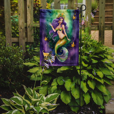 Double Sided 15.5'' H x 11.25'' W Polyester Mardi Gras Garden Flag