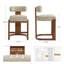 Tabouret de comptoir rembourré en bois massif-751692523