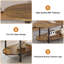 Table basse ovale Unique Table basse 47,2 po Table basse Table basse de rangement à 2 niveaux pour centre de salon