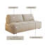 Canapé-lit causeuse 100% polyester beige-130165851