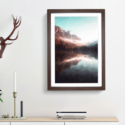 Lake in Italy in Abstract - Picture Frame Graphic Art Print