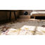 Antique Wool Ivory Beige Cream White Hooked 1930s American Floral Rug