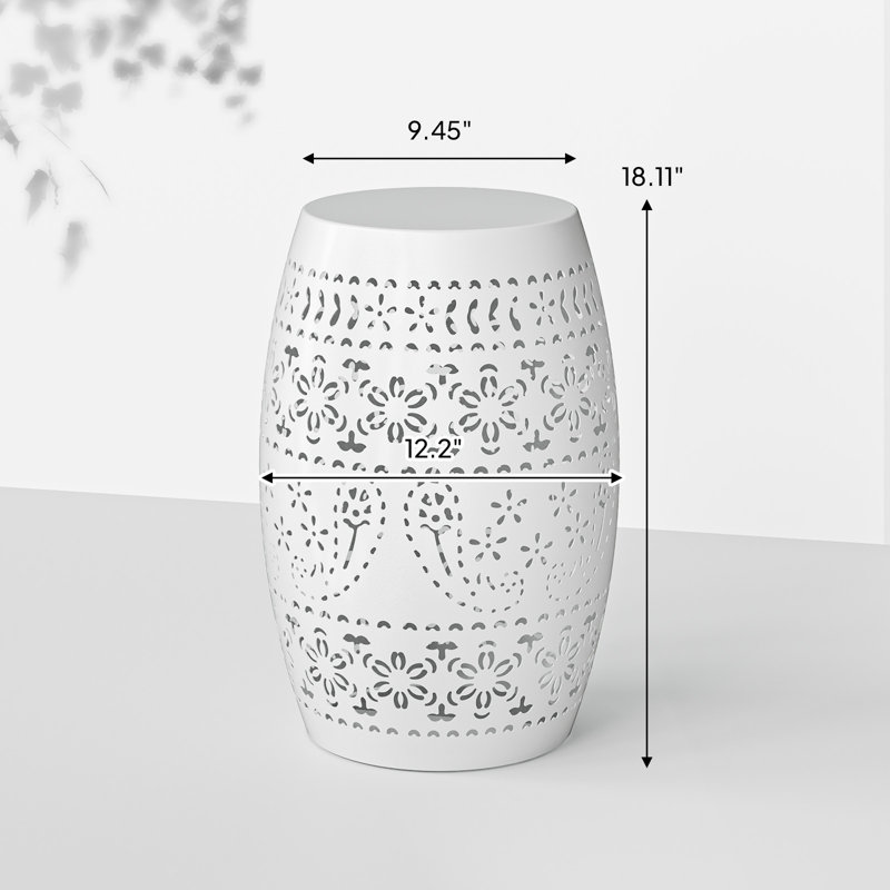 Table de bout ronde blanche pour l'extérieur