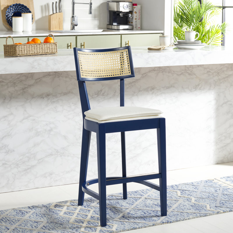 Tarrington Stool, Natural/Navy, Counter Stool (26.6" Seat Height)