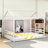 Metal House Shaped Bed With Guardrails-1511392359-1511392376