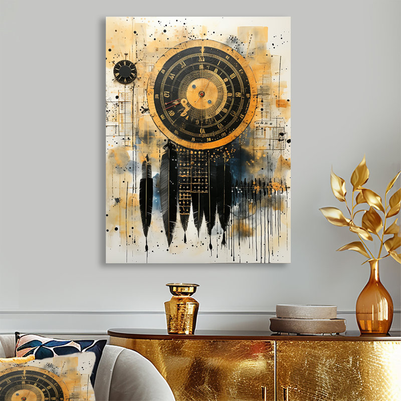 Abstrait Dreamcatcher, collage rétro - Dreamcatcher, art mural dans le salon, Pas de métal encadré
