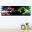 «Smoky USA», drapeaux du Brésil sur toile-415562240