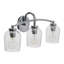 Éclairage pour salle de bain 3 lumières en métal brossé Eckehard, or brossé-1088524373