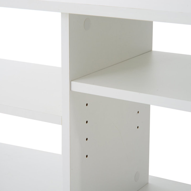 Unfinished TV Stand, White, 46.7cm H x 122cm W x 38.1cm D