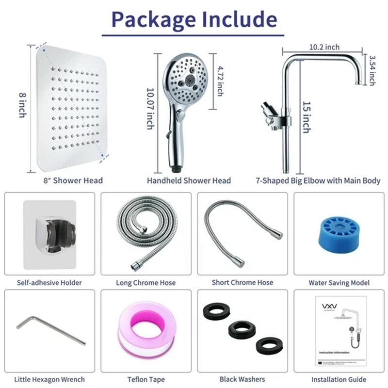Rain Dual Shower Head 1.75 GPM GPM