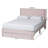 Aula Baxton Studio Elora Modern Pleated Velvet Queen Size Storage Bed-1752107093