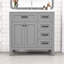 Meuble-lavabo sur pied simple 36 po avec plateau en céramique Nourah-1899115333