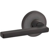 Square Passage Door Lever with Contemporary Round Rose