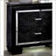 Contemporary Black Nightstand with LED Light &amp; English Dovetail Drawer-232107844