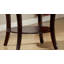 Table de bout de style contemporain avec plateau en verre au fini espresso et plateau inférieur en bois massif