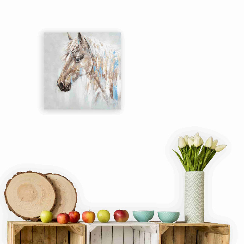 «Kaywan Energetic Horse» sur toile, H 12 po x l 12 po x P 1 po