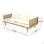 Ensembles de meubles de patio: lit de jour 3 places + table en bois d'acacia-2127485025