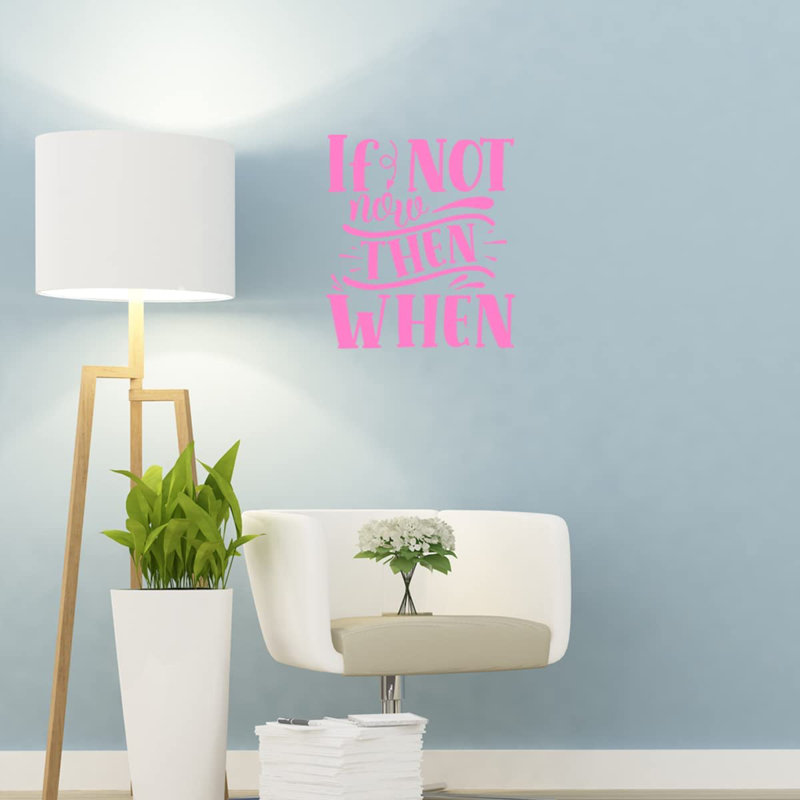 Text & Numbers Non-Wall Damaging Wall Decal, Pink, 23" H x 21" W