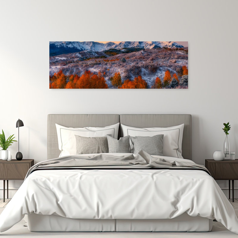 Golden Aspens Snowy Peaks, H 60 po x l 20 po