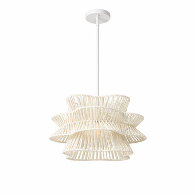 Towne 1 - Light Dimmable Woven Rope Pendant
