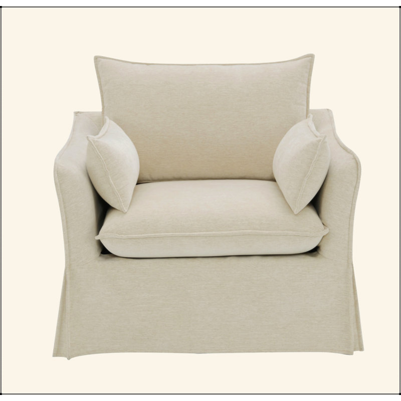 Chaise en lin avec 2 coussins