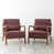 Walnut Frame/Burgundy Cushion