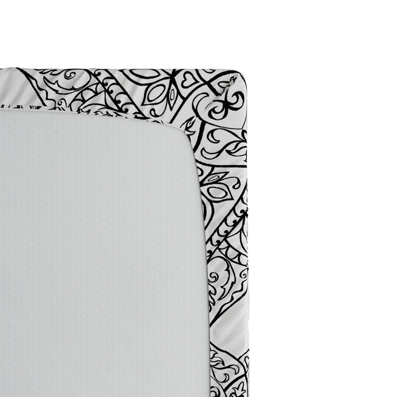 Microfiber Floral Fitted Sheet, Queen Fitted Sheet