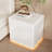 White Nightstand, 20" H — High-Gloss Finish, Built-In LED Base Light
