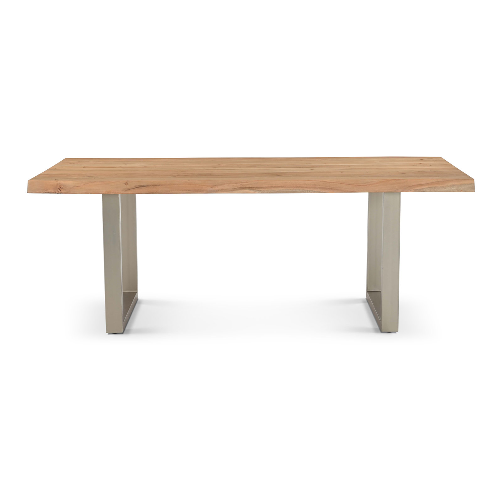Colin Acacia Dining Table, 29.75"H x 79"L x 40"W, Teak, Pewter