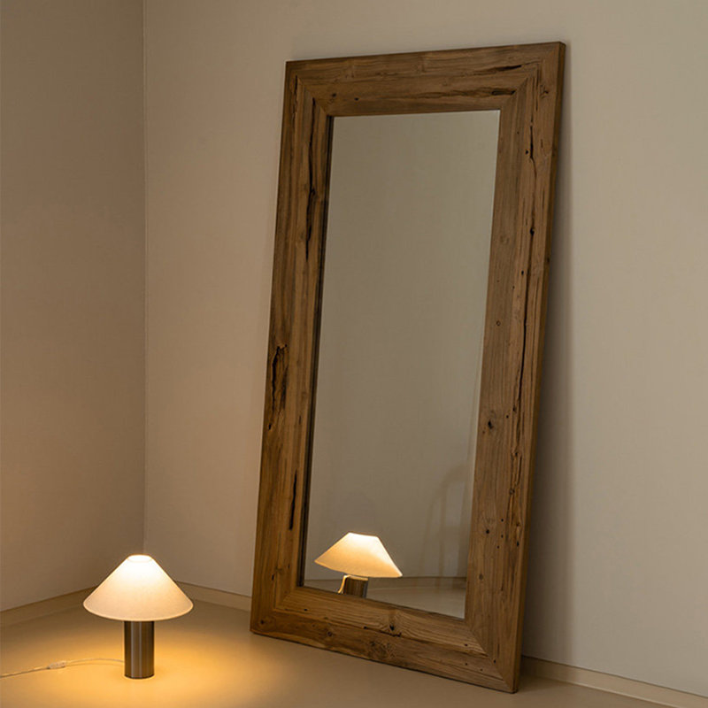 Miroirs pleine longueur rectangulaires en bois massif