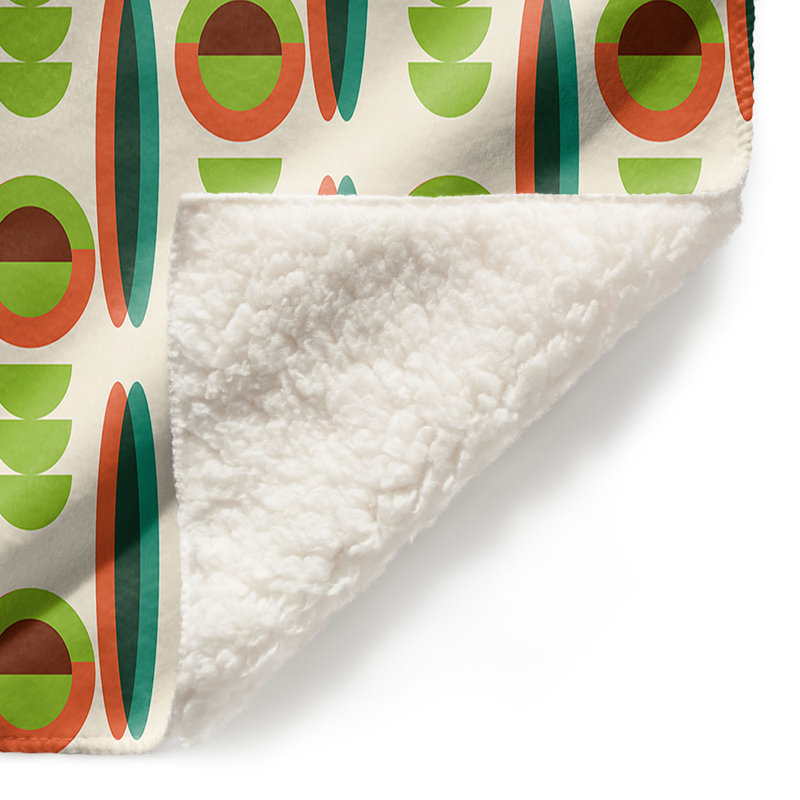 Couverture Mid-Century Lima, 51 po x 60 po, Fève de lima