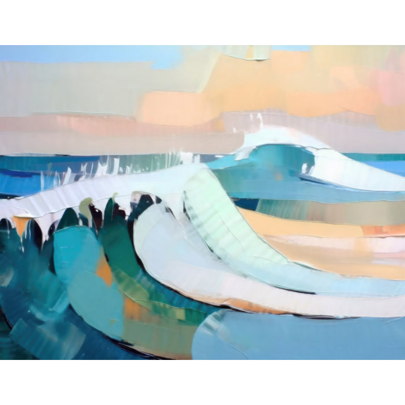 «Waves 1» sur toile, H 20 po x l 24 po