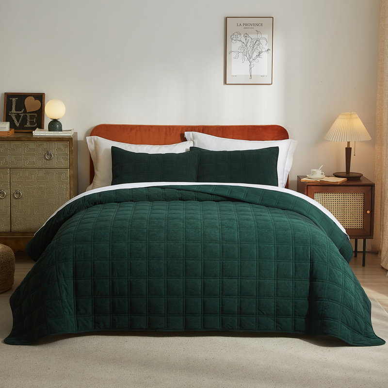 Ensemble de couvre-lit Wondnuga, 3 pièces douces et légères, double couture surpiquée, ensemble de literie toutes saisons