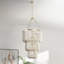 Amanda White Beaded Chandelier