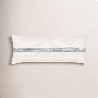 Cason Embroidered Wool Lumbar Throw Pillow