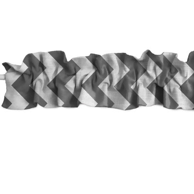 Cantonnière sur mesure en coton à chevrons