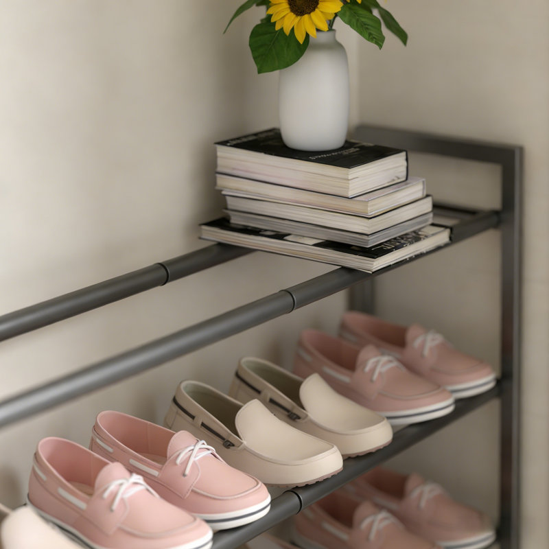 Range-chaussures en métal, H 29,8 po x l 33,2 po x P 8,8 po
