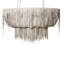Stretch Oval Leather Fringe Chandelier