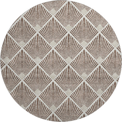Premium Machine Washable Prisco Brown Rug