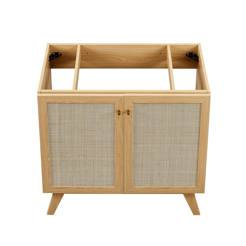 Base de meuble-lavabo simple 35 po Modway Soma seulement, Chêne