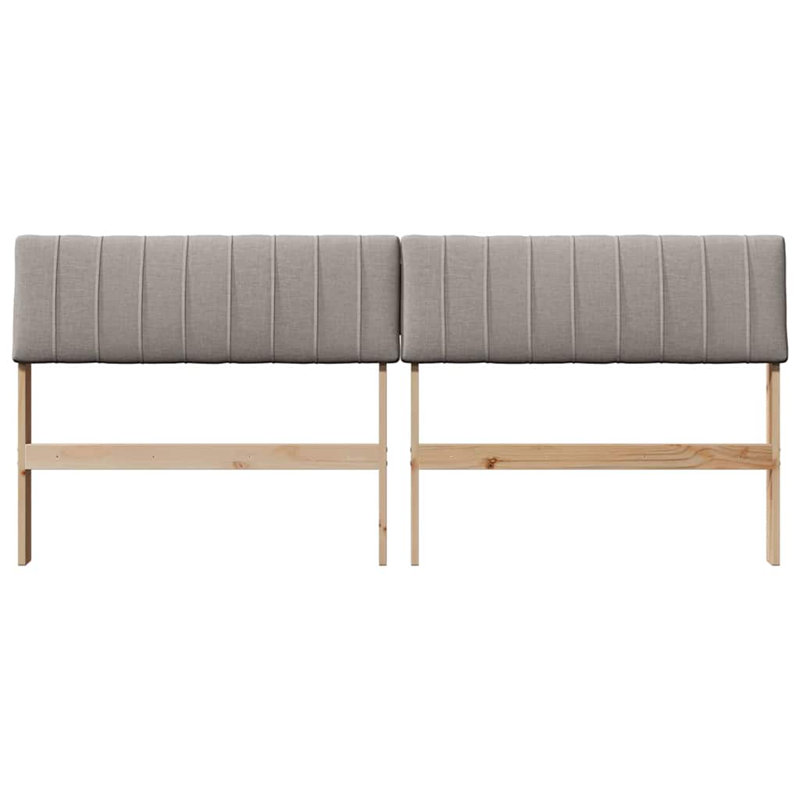 Solid Wood Headboard, DE Size - 180 x 220 cm, Brown, Taupe
