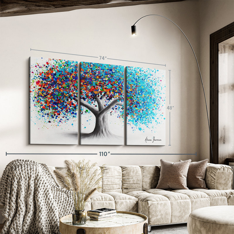 «Tree Of Optimism» sur toile, H 48 po x l 74 po x P 1,25 po