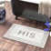 Ghofran His Bordered Polyester Machine Washable Bath Rug