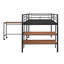 Lit mezzanine en métal avec bureau et tablettes-232324078