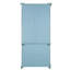 Armoire bleue / crédences 39,4 x 18 x 83 po - look moderne français décontracté et attrayant 45%, 35% solide, 10% verre, placage