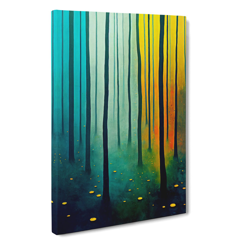 Bold Forest - Wall Art, Wrapped Canvas, 50cm H x 35cm W x 3cm D, No Matte