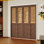 Portes pliantes pliantes en bois manufacturé tissé à la main de 80 po de hauteur et en imitation rotin avec quincaillerie