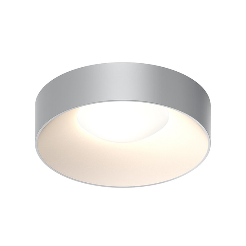 Ilios Acrylic LED Flush Mount, Dove Gray, 5" H x 18" W x 18" D
